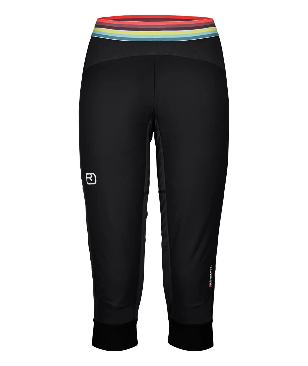 Ortovox Swisswool Hybrid Damen 3/4 Isolationshose Skiunterhose schwarz